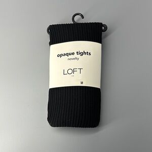 NWT LOFT Black Opaque Tights Size‎ Medium Style: 284047